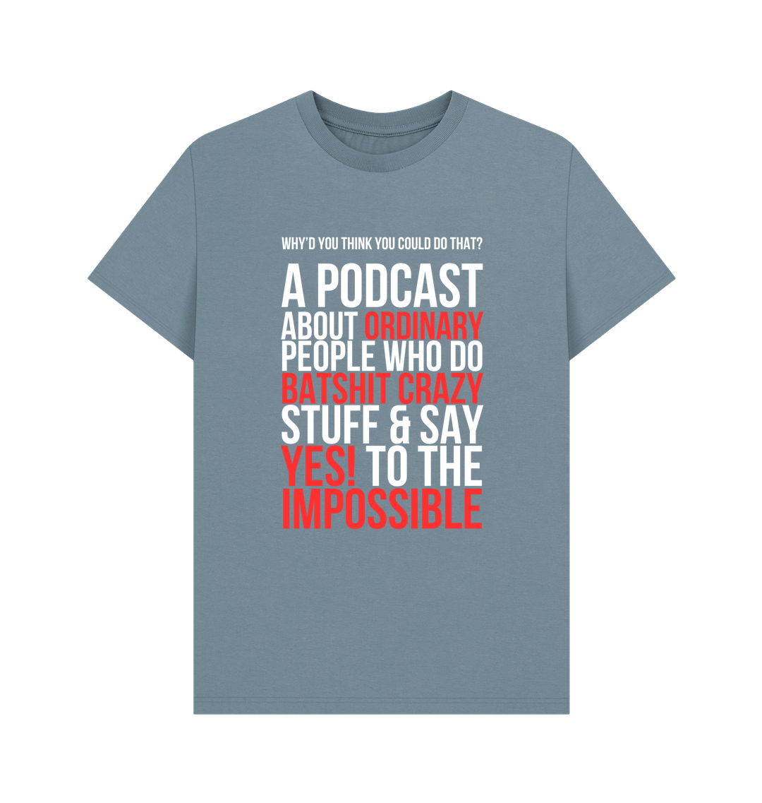 Stone Blue Printed T-shirt Front